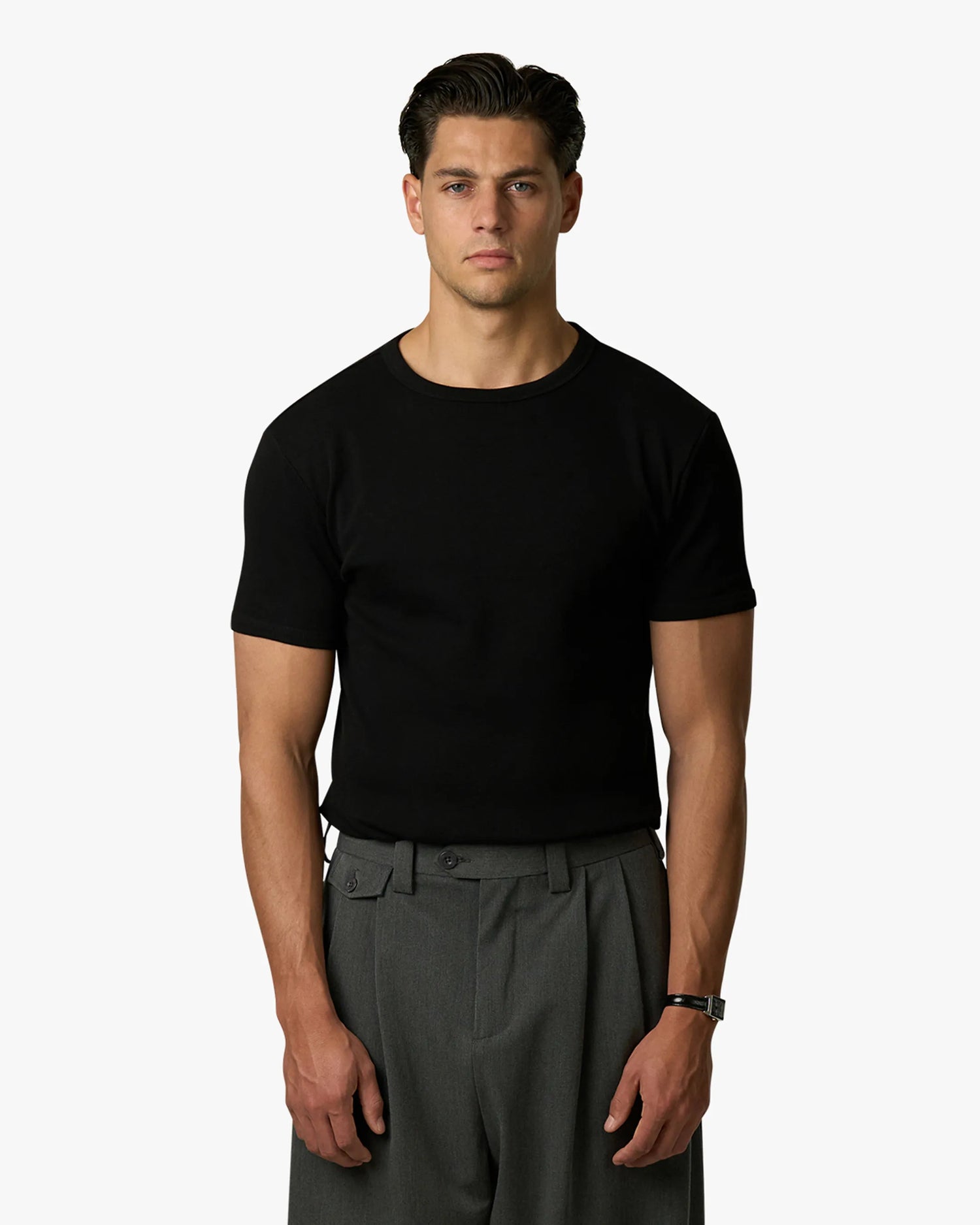 Ribbed T-Shirt | Black