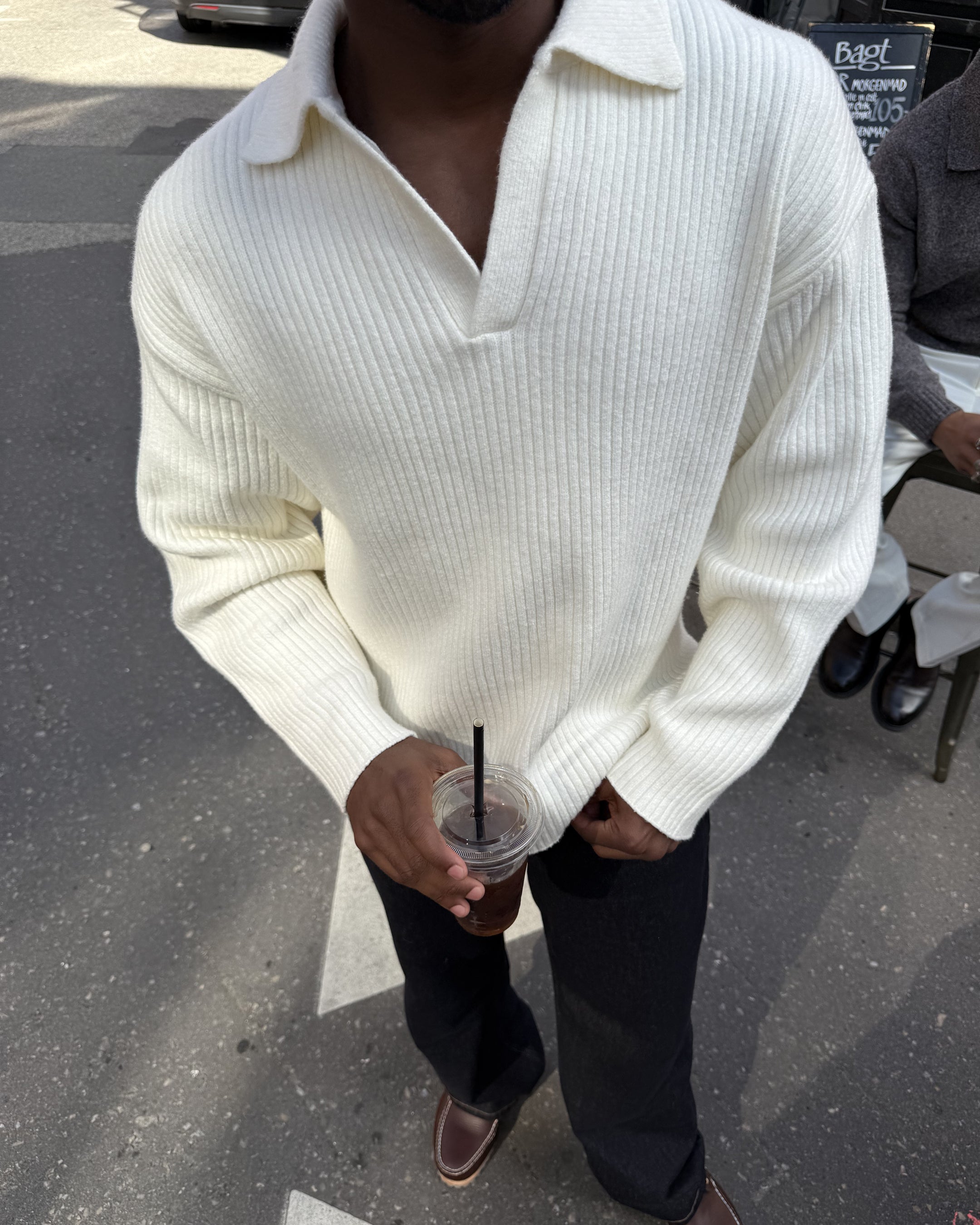 Ravello Oversized Cotton V-Neck Sweater