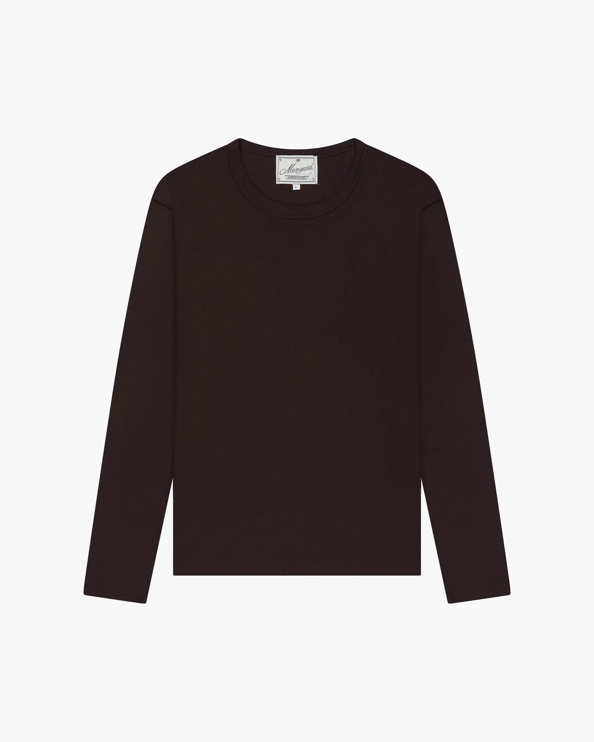 Ribbed Longsleeve Brown - FLATLAY 