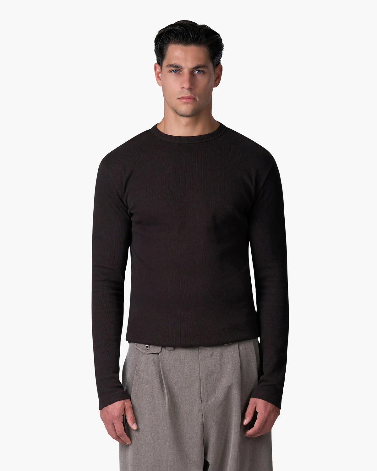 Geripptes Langarmshirt