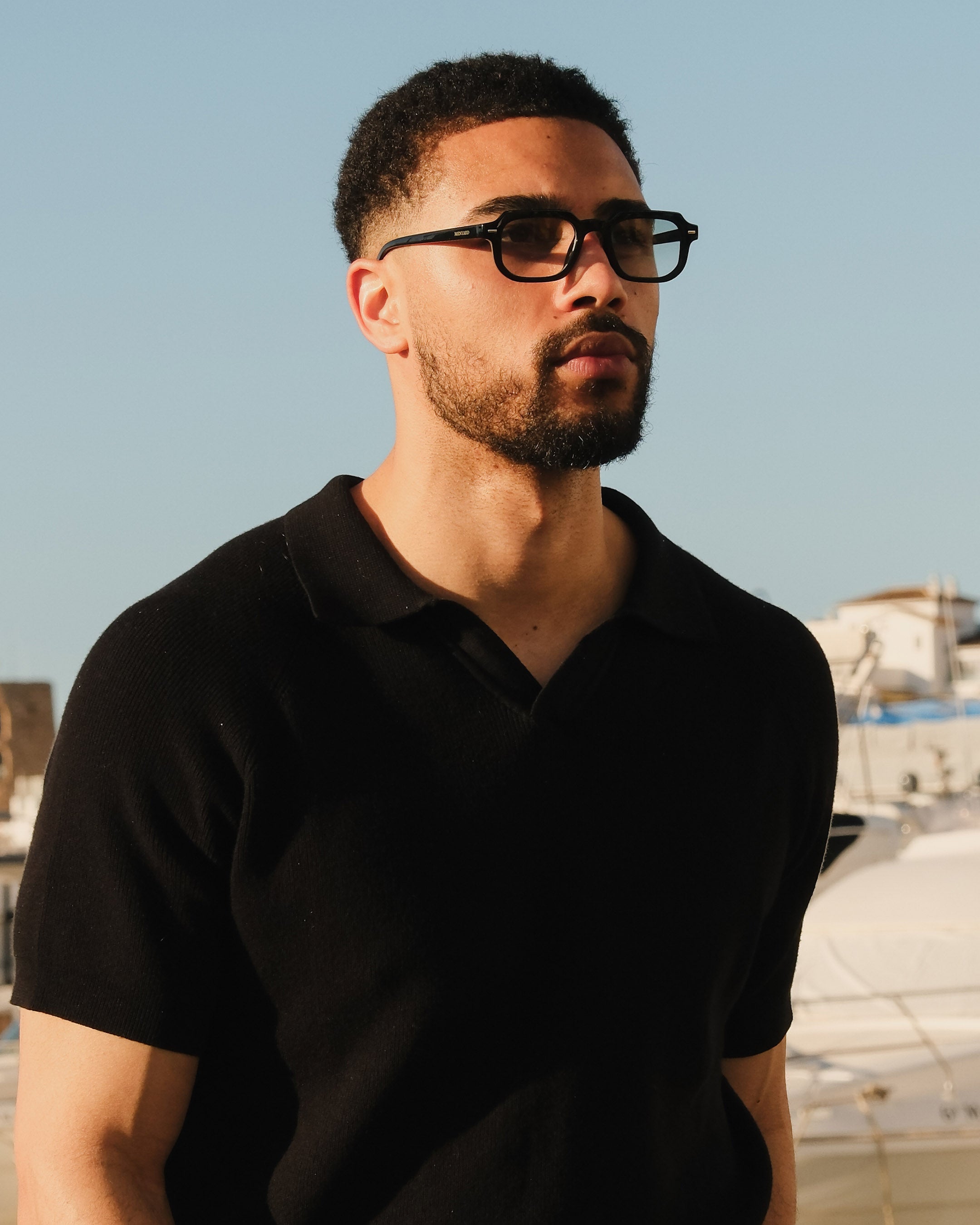 Sirocco sunglasses | Black/Gradient Green