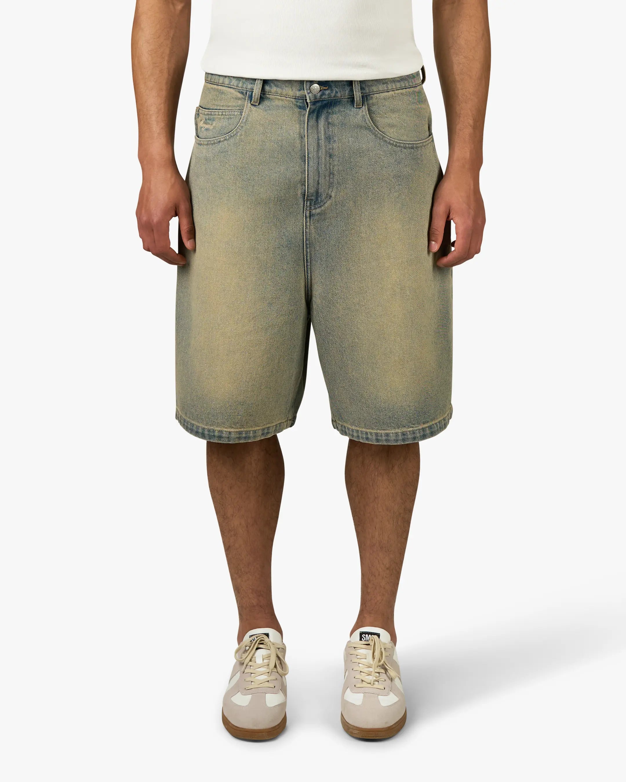 Menton Denim Jort | Stone Olive Wash