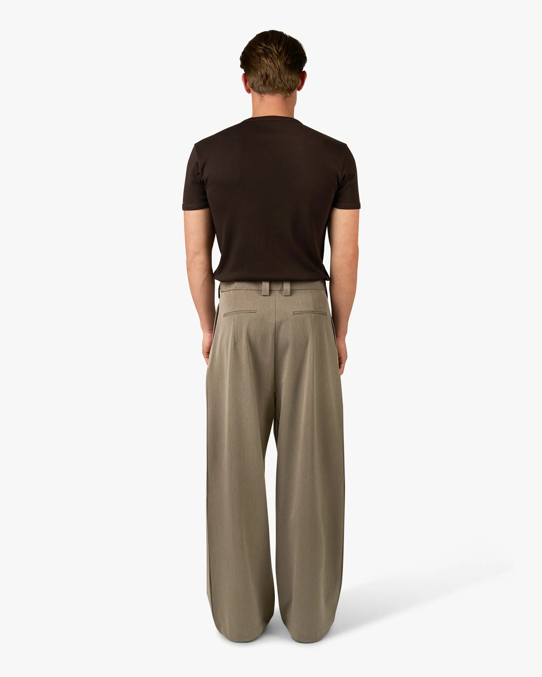 Ribbed T-Shirt | Brown