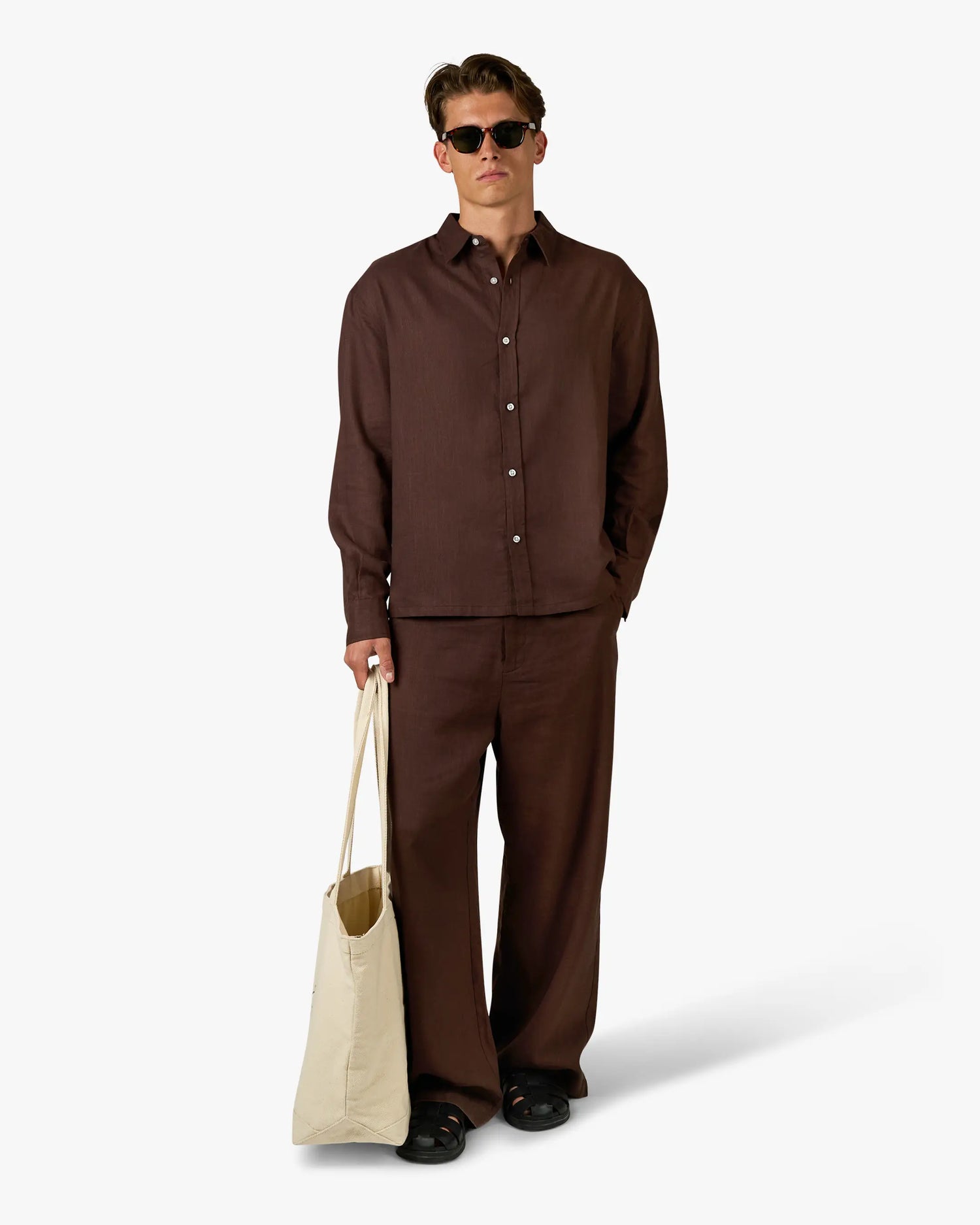 Cannes Linen Shirt | Brown