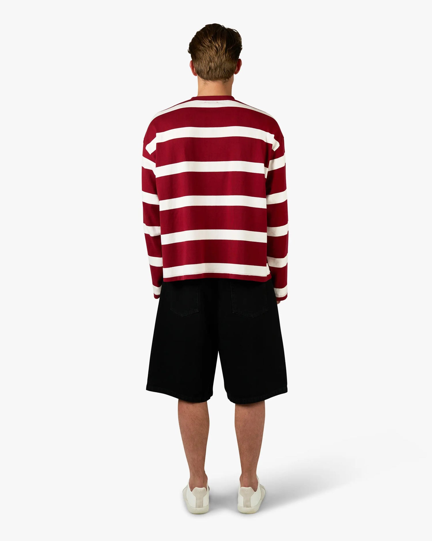 Striped Boxy Longsleeve | Red/White