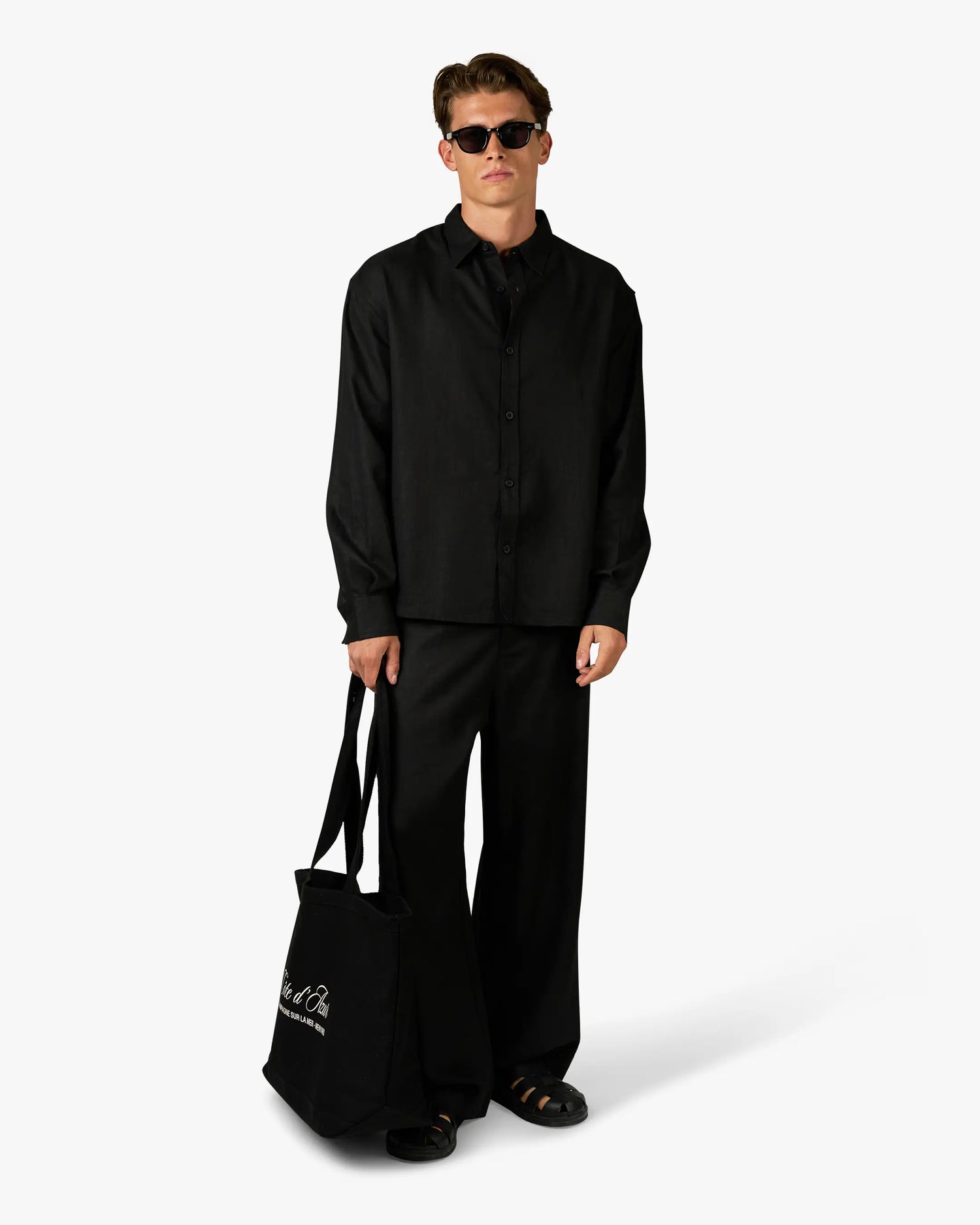 Cannes Linen Shirt | Black