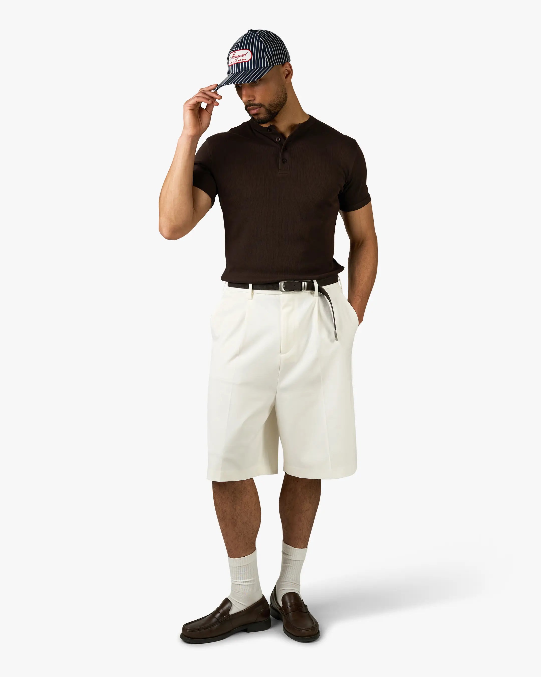 Orin Pleated Short | Ecru