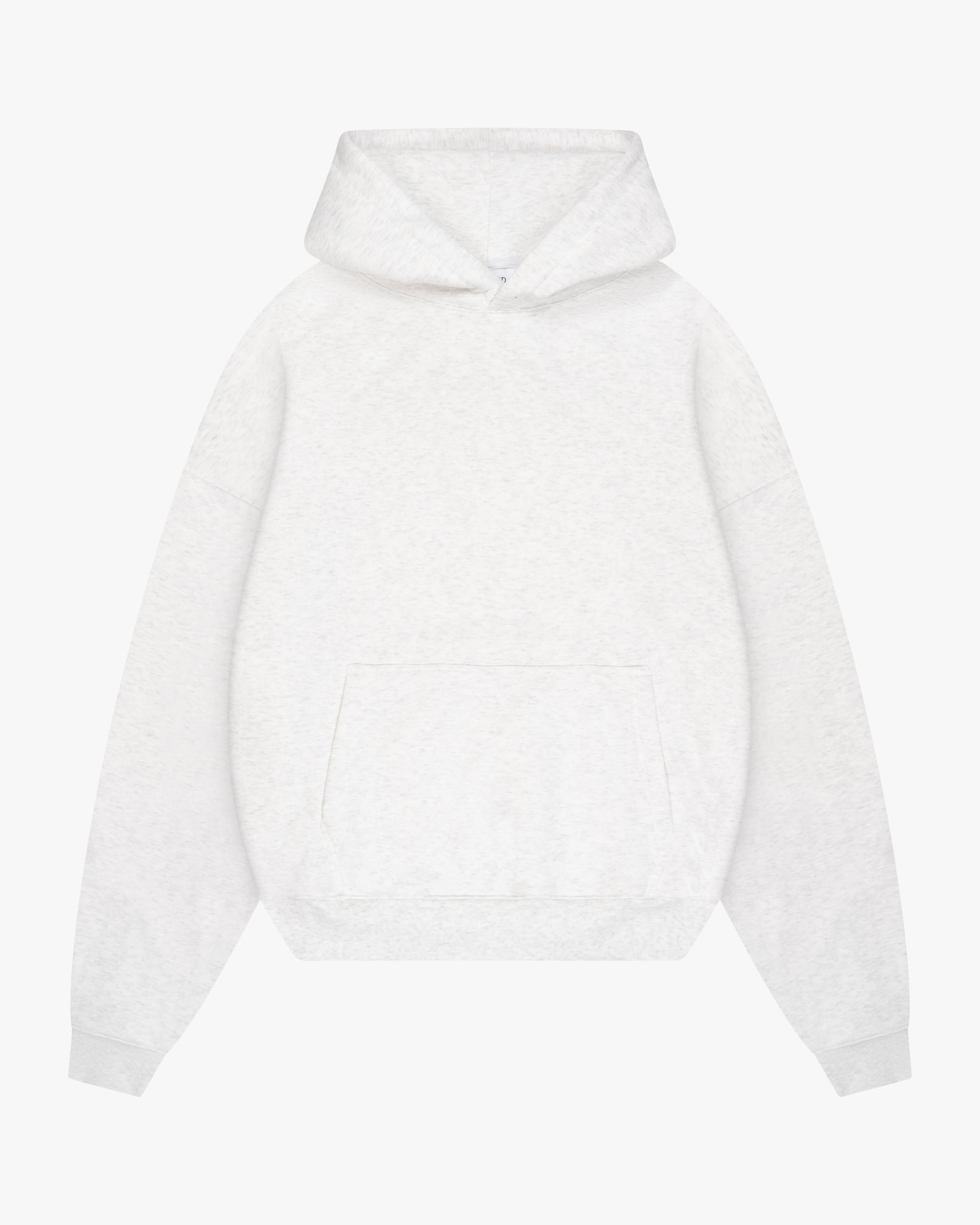 Signature Cotton Oversized Hoodie - Light Grey Melee | Menyard ®