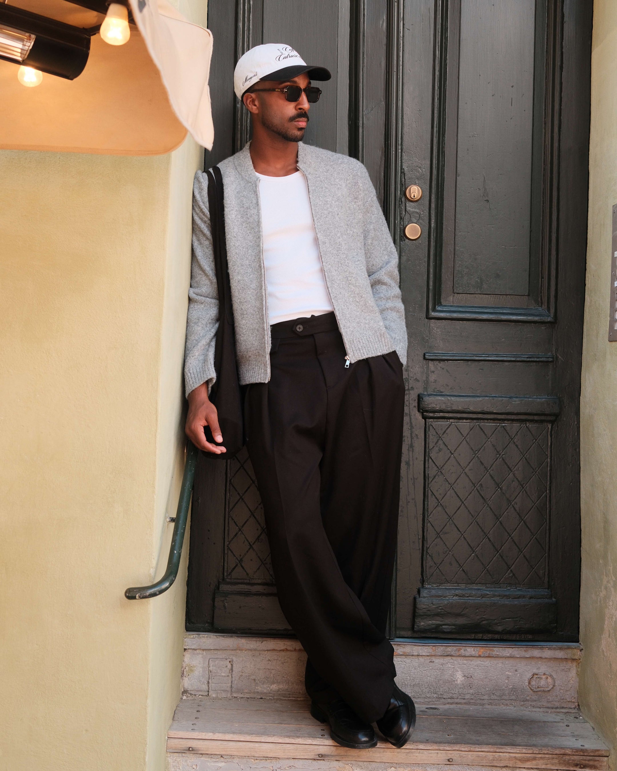 Signore Brushed Zip-Up Cardigan