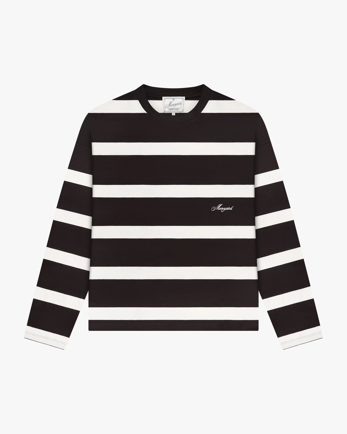 flatylay brown striped boxy longsleeve