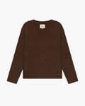 Trade V-Neck Knit | Brown flatlay
