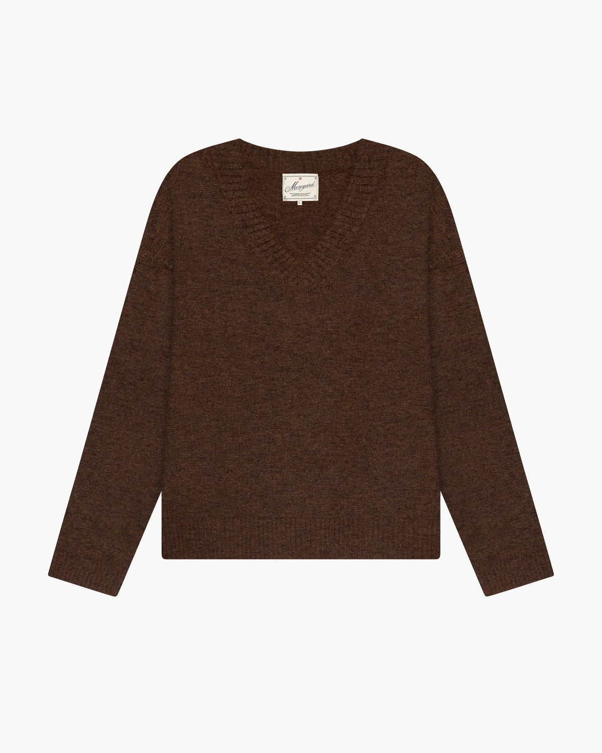 Trade V-Neck Knit | Brown flatlay