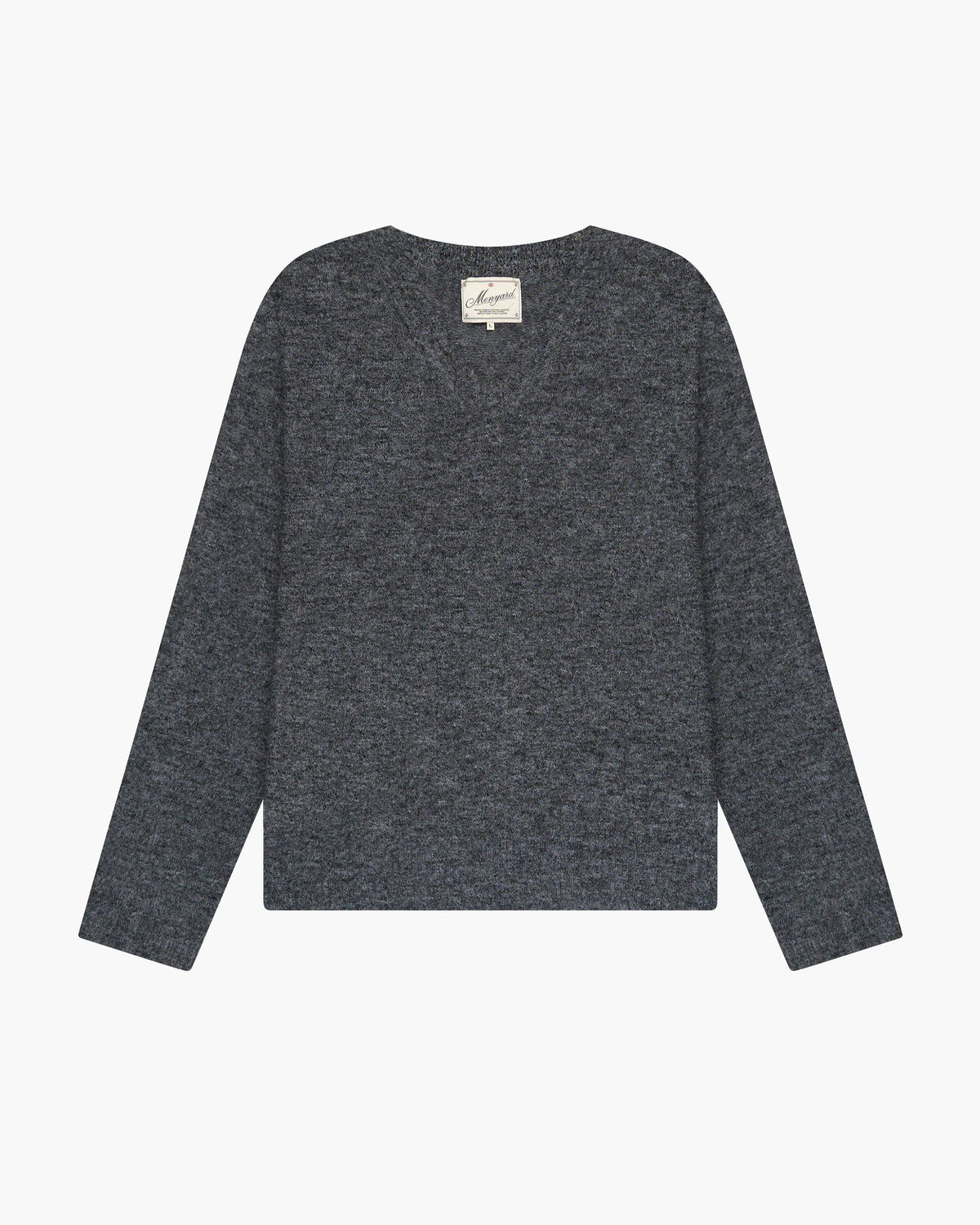 Trade V-Neck Knit | Grey Melee flatlay