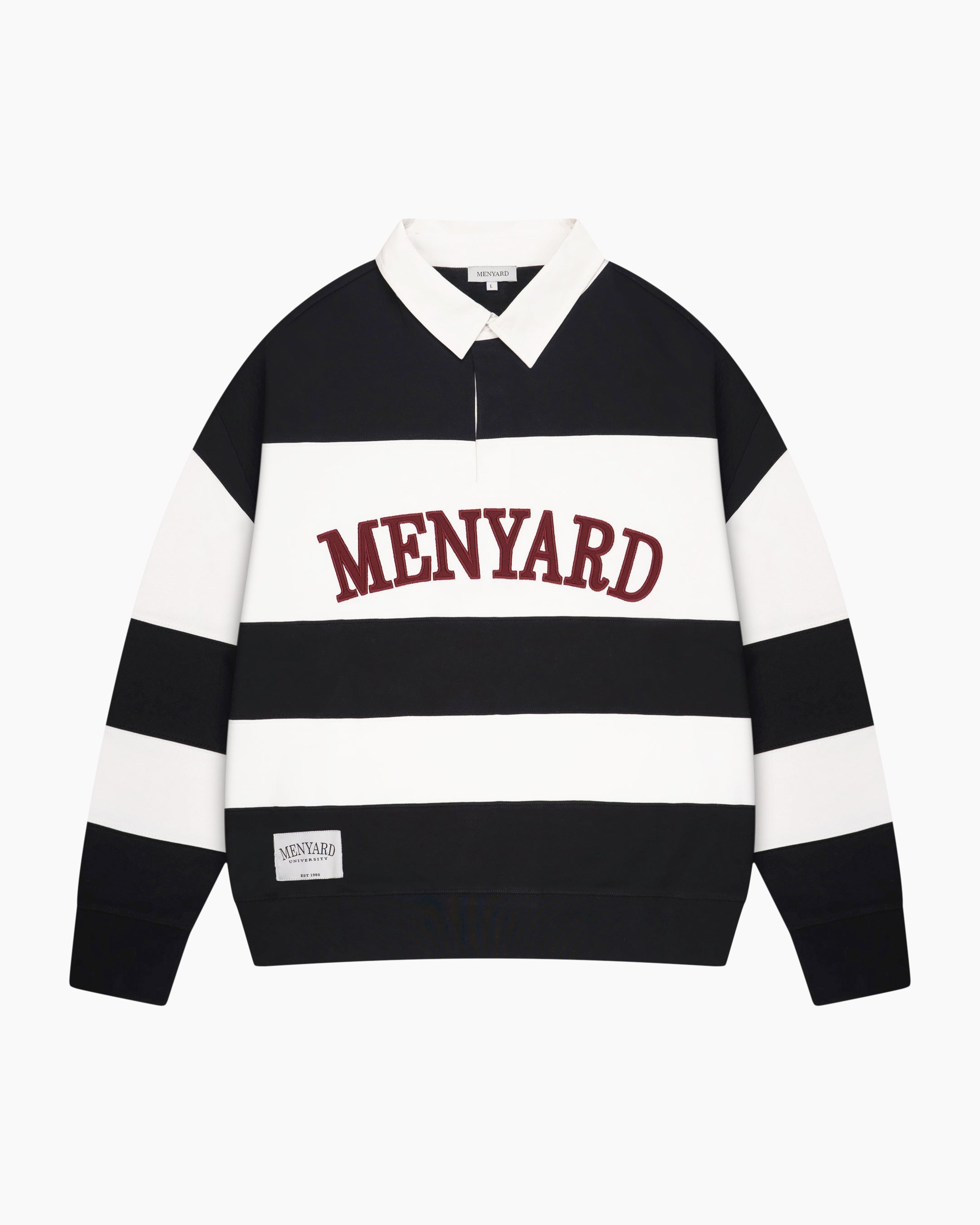 University Logo Polo Sweater | White/Black