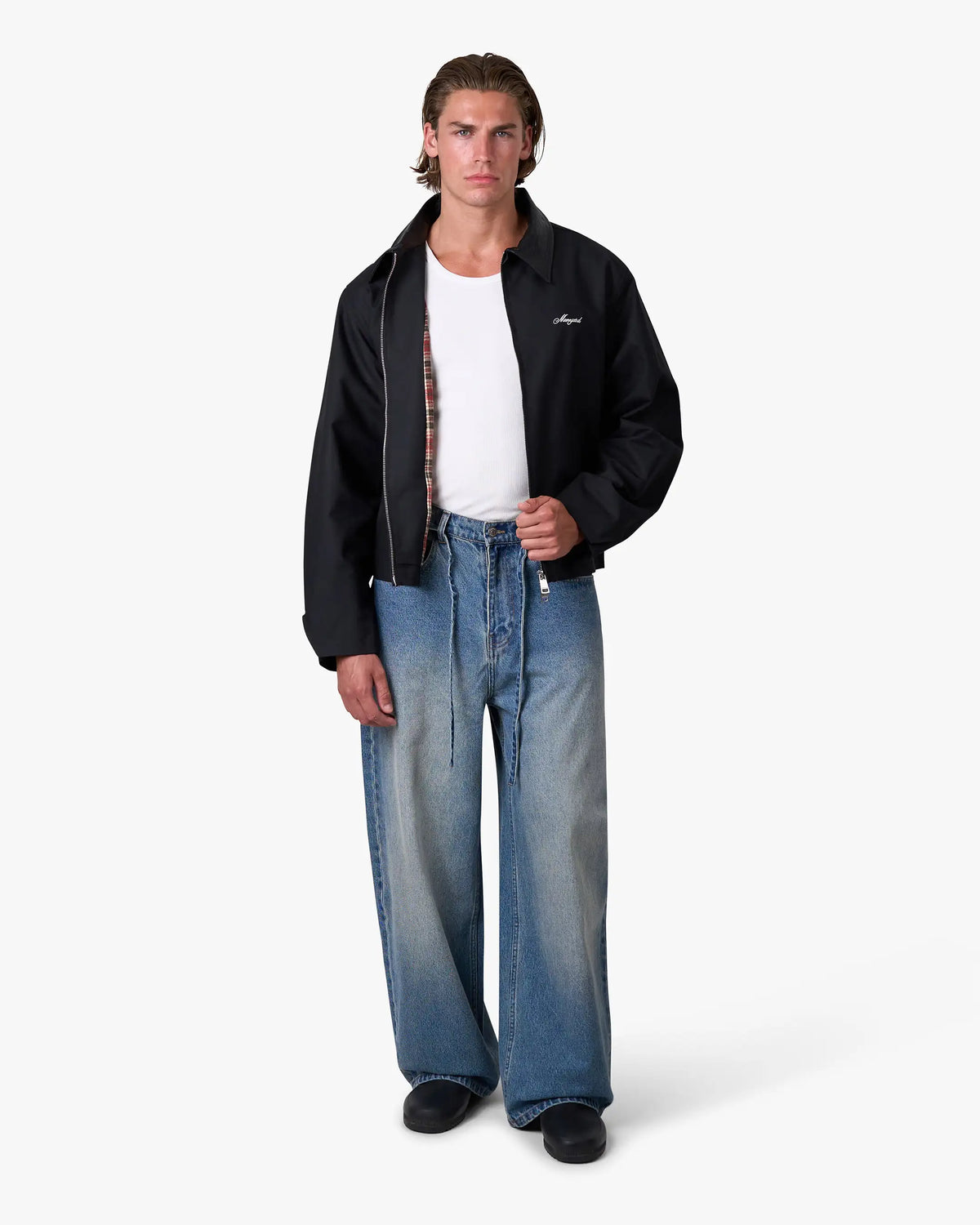Avenue Cotton Balloon Jacket | Black/Black