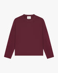 Blank Boxy Longsleeve | Burgundy flatlay