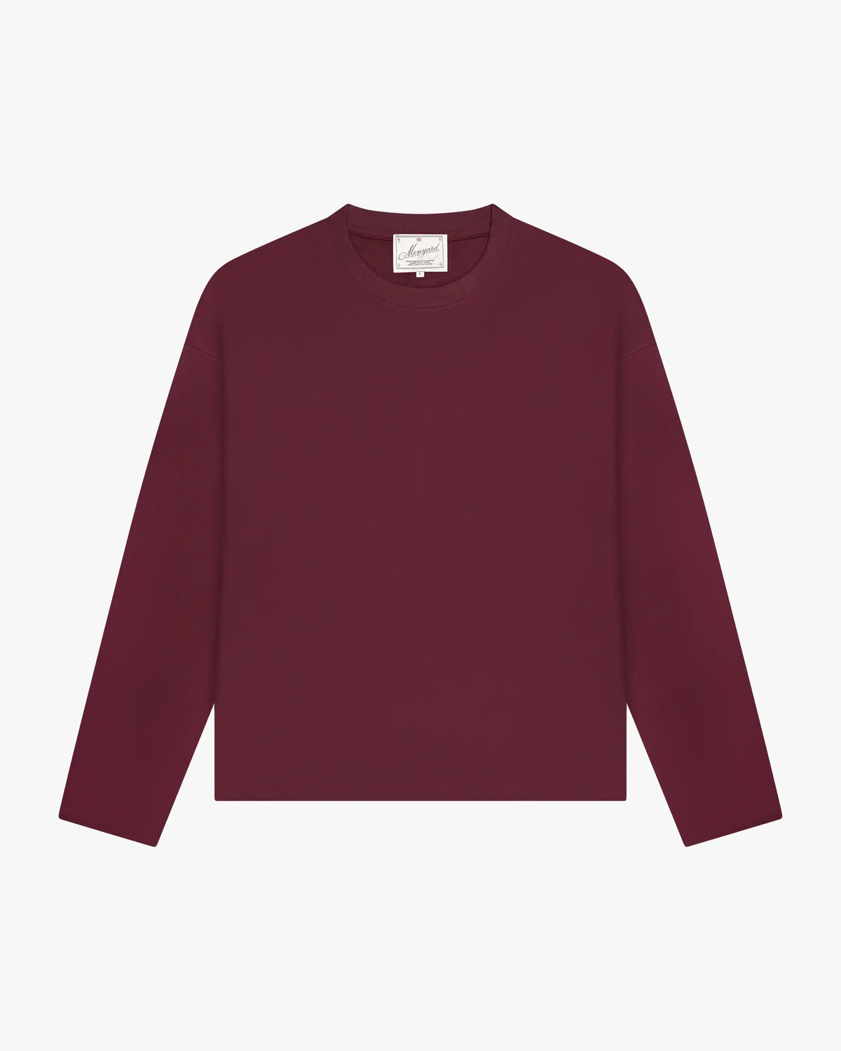 Blank Boxy Longsleeve | Burgundy flatlay