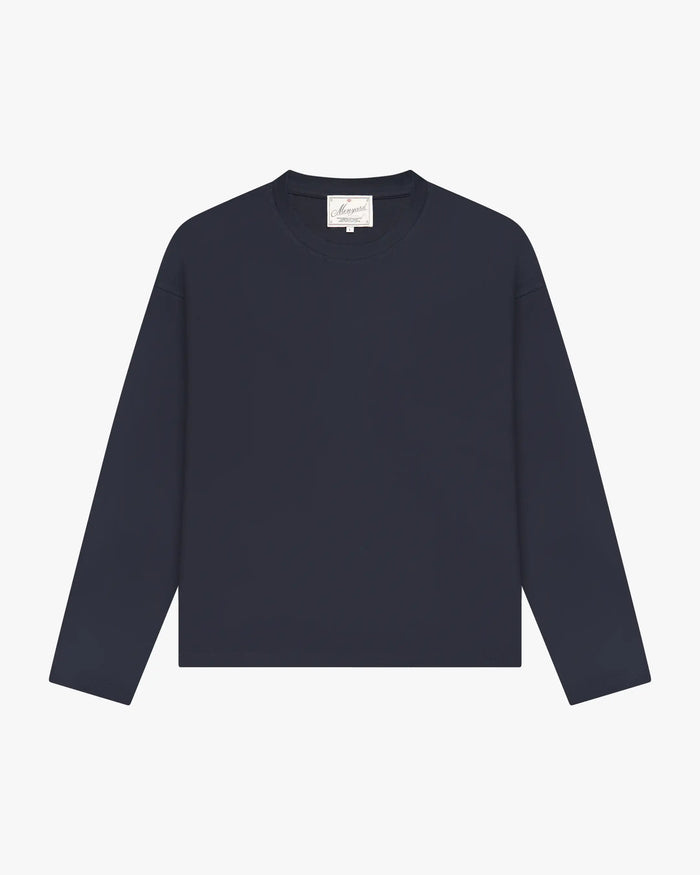 Blank Boxy Longsleeve | Navy