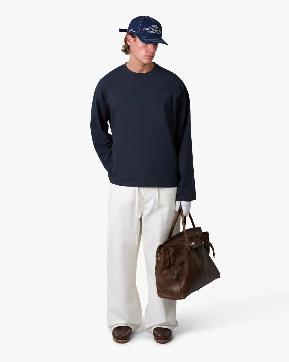 Blank Boxy Longsleeve | Navy