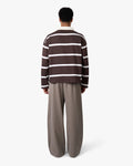 Broker Longsleeve Polo | Brown/Ecru
