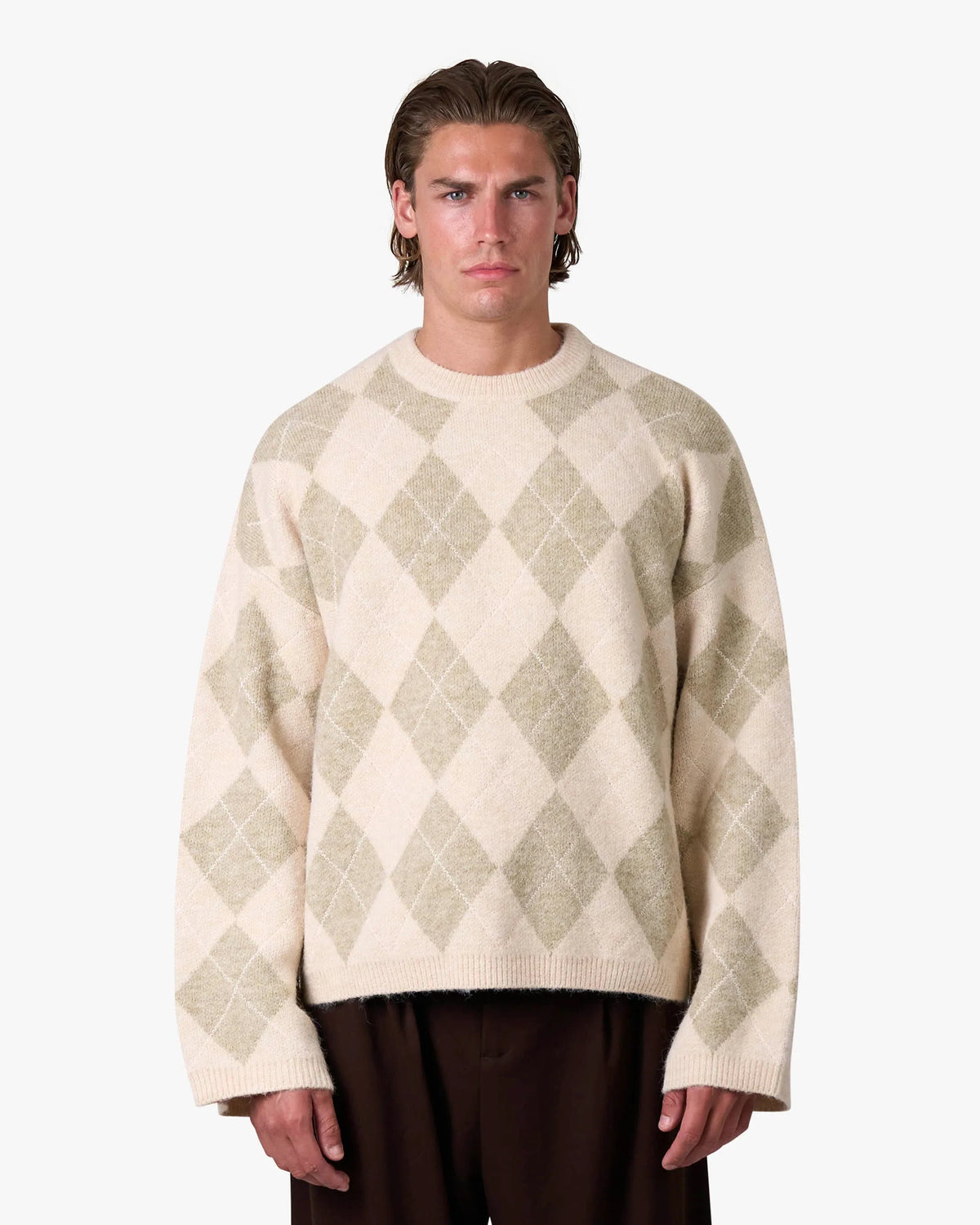 Diamond Sweater | Beige/Ecru