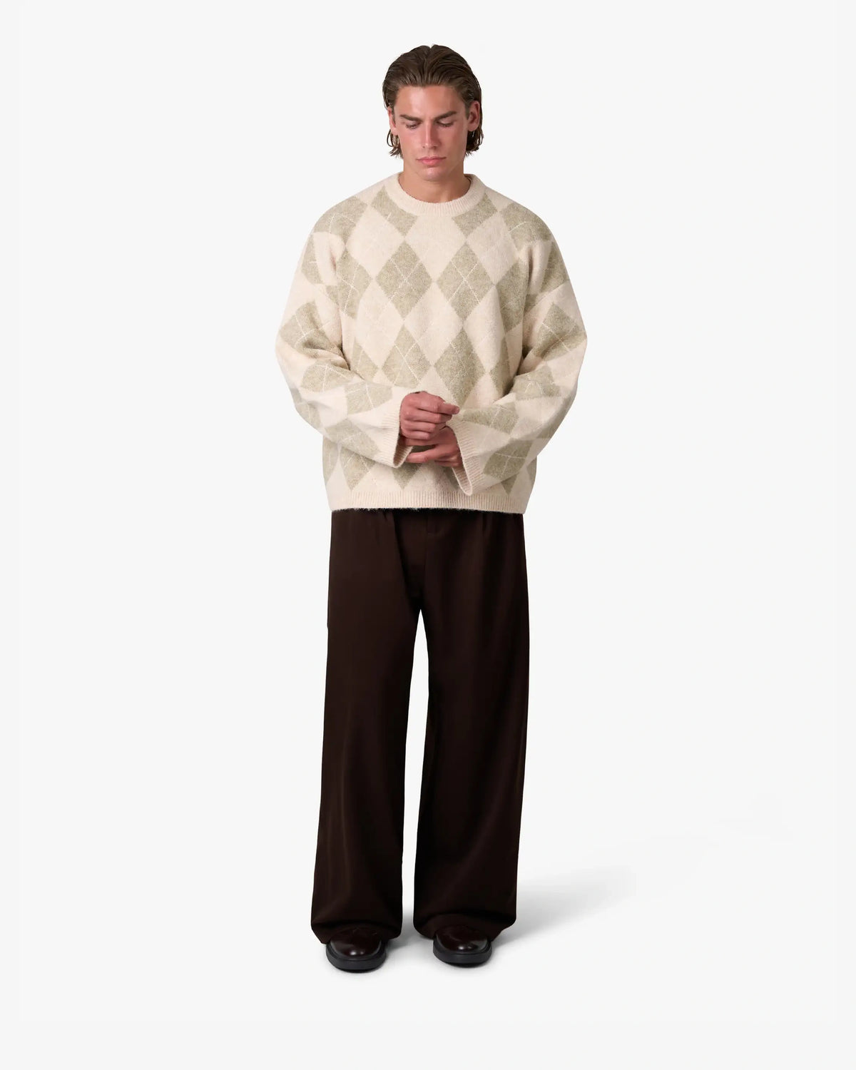 Diamond Sweater | Beige/Ecru
