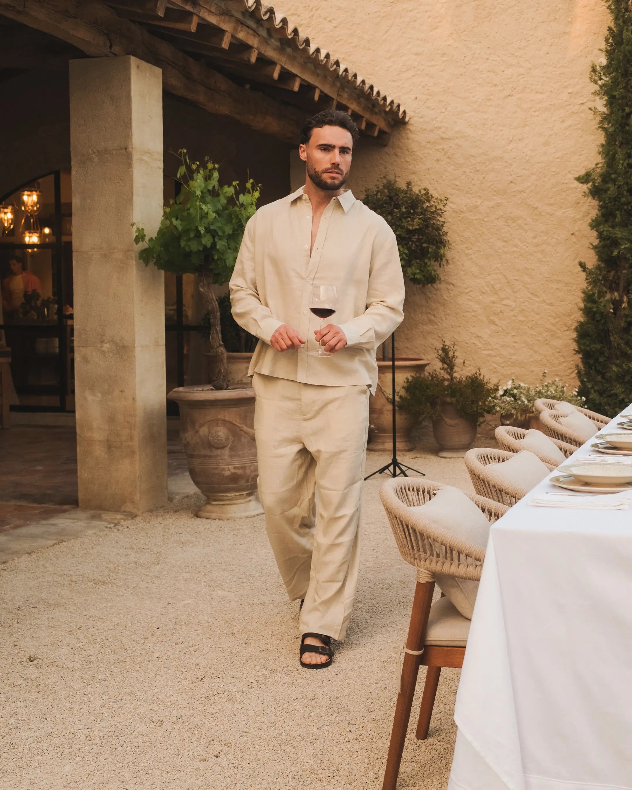 Cannes Linen Shirt | Beige