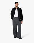 Giacca Heavy Knitted Zip-Up Cardigan | Black