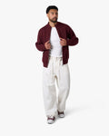 Giacca Heavy Knitted Zip-Up Cardigan | Burgundy