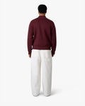Giacca Heavy Knitted Zip-Up Cardigan | Burgundy