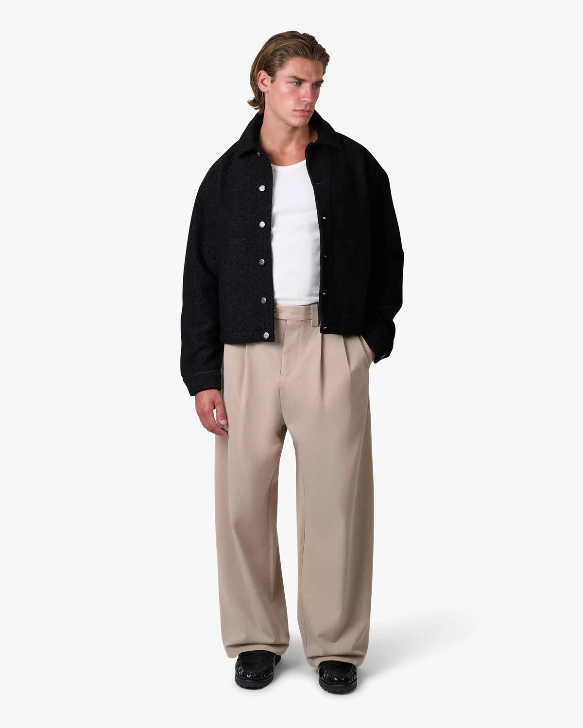 Harlem Boucle Jacket | Black