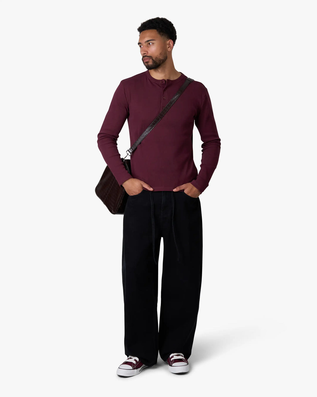 Henley Longsleeve | Burgundy