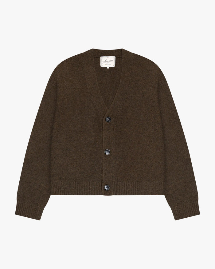 Marea V-Ausschnitt Strickjacke aus gebürstetem Material