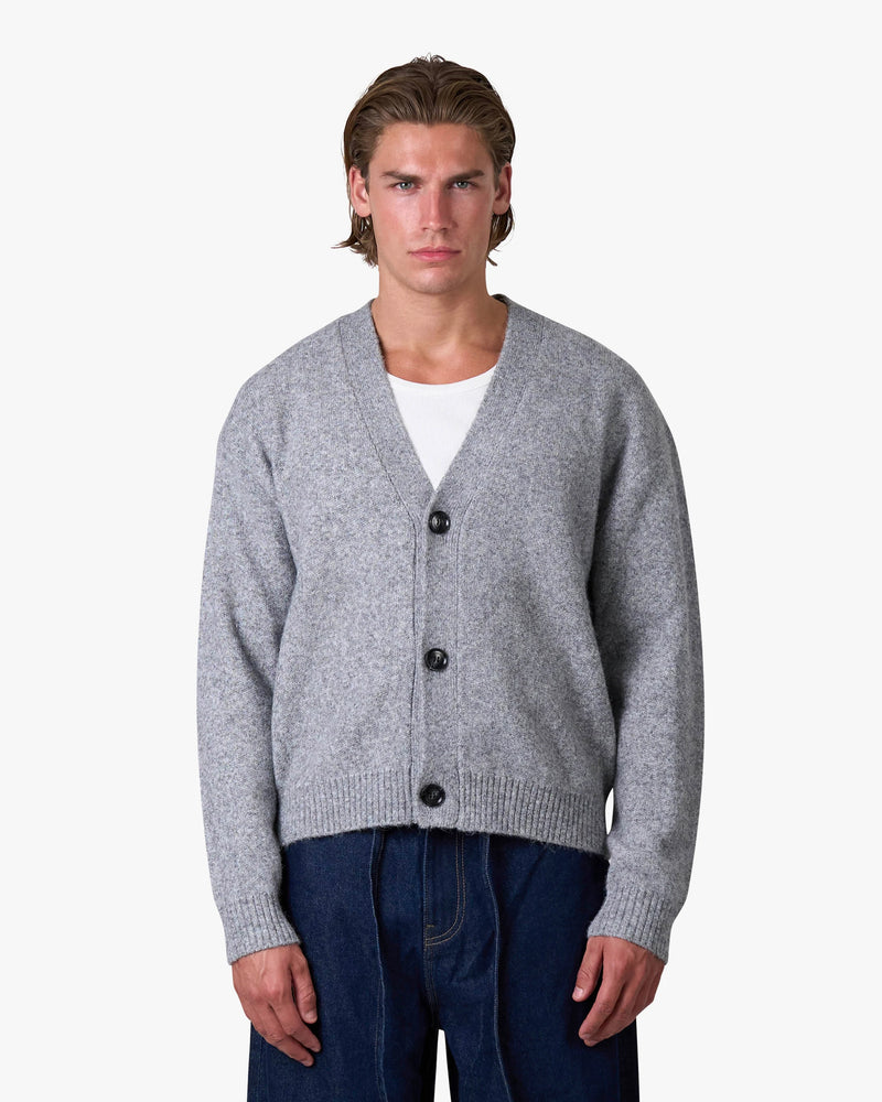 Marea V-Ausschnitt Strickjacke aus gebürstetem Material