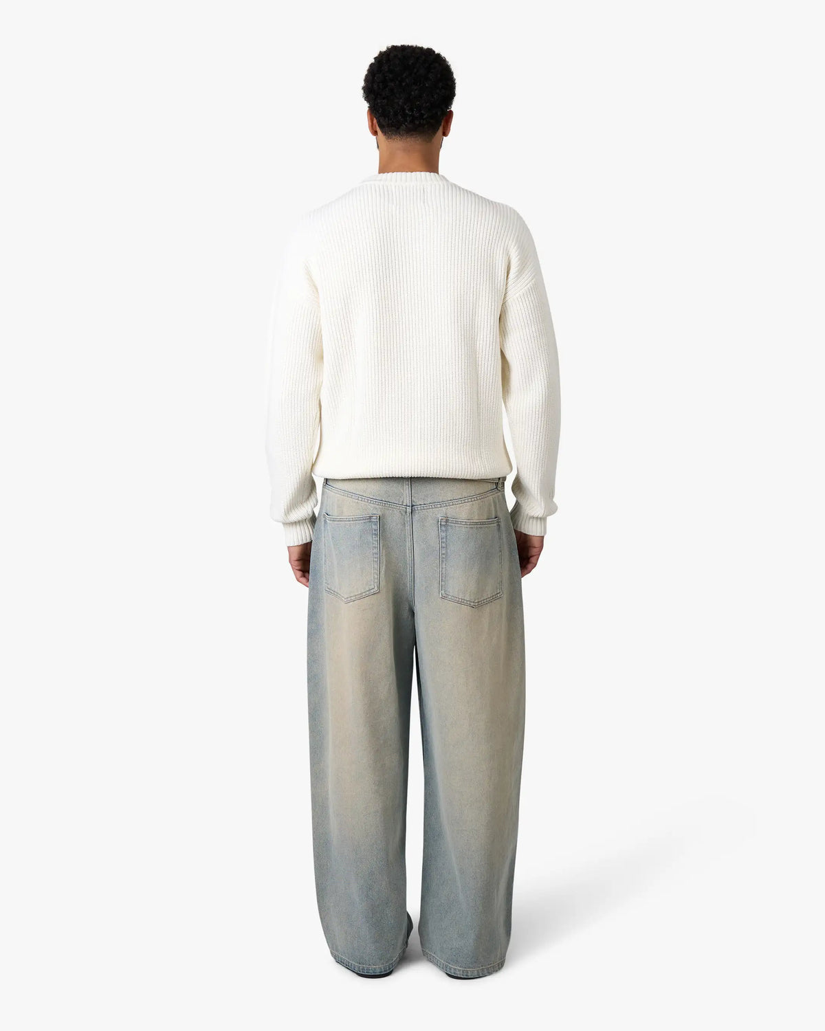 Naval Knitted Cotton Sweater | Ecru