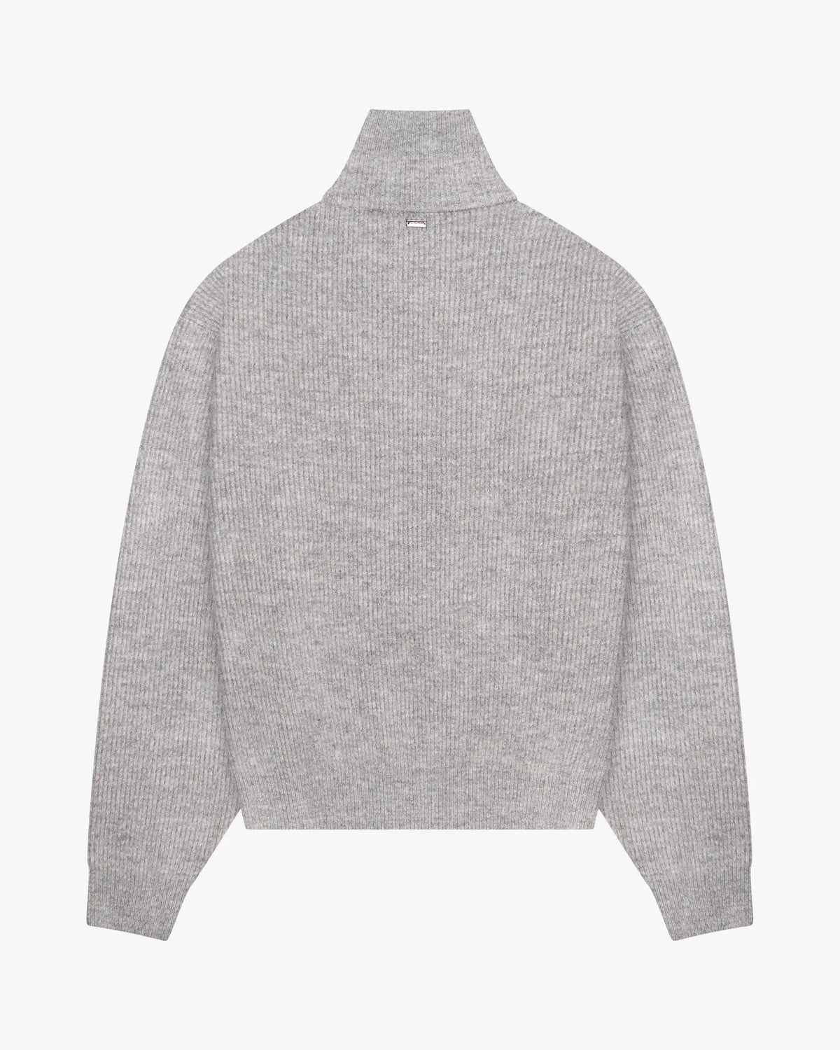 Sontuso Knitted Half-Zip Sweater | Light Grey Melee