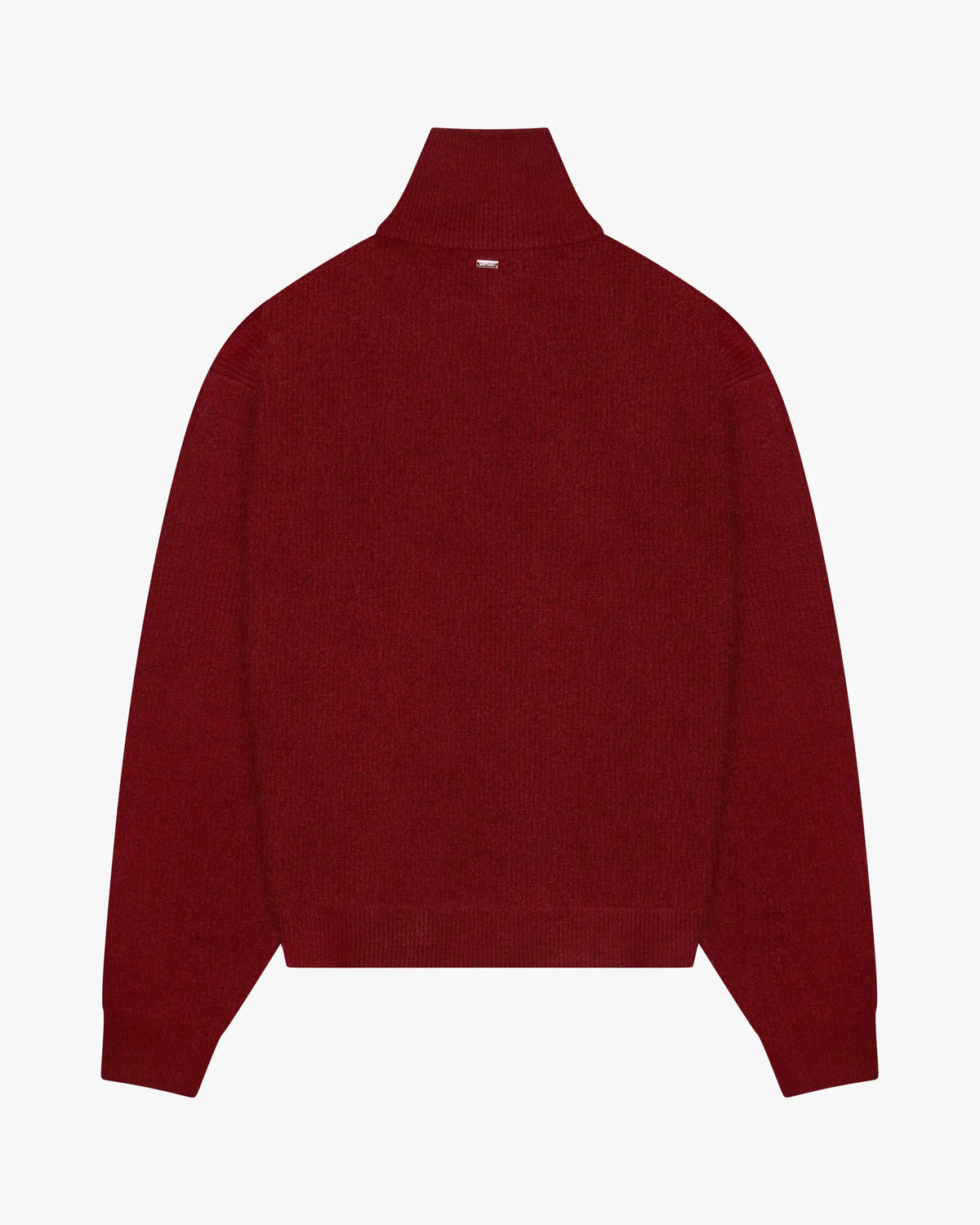 Sontuso Knitted Half-Zip Sweater | Red