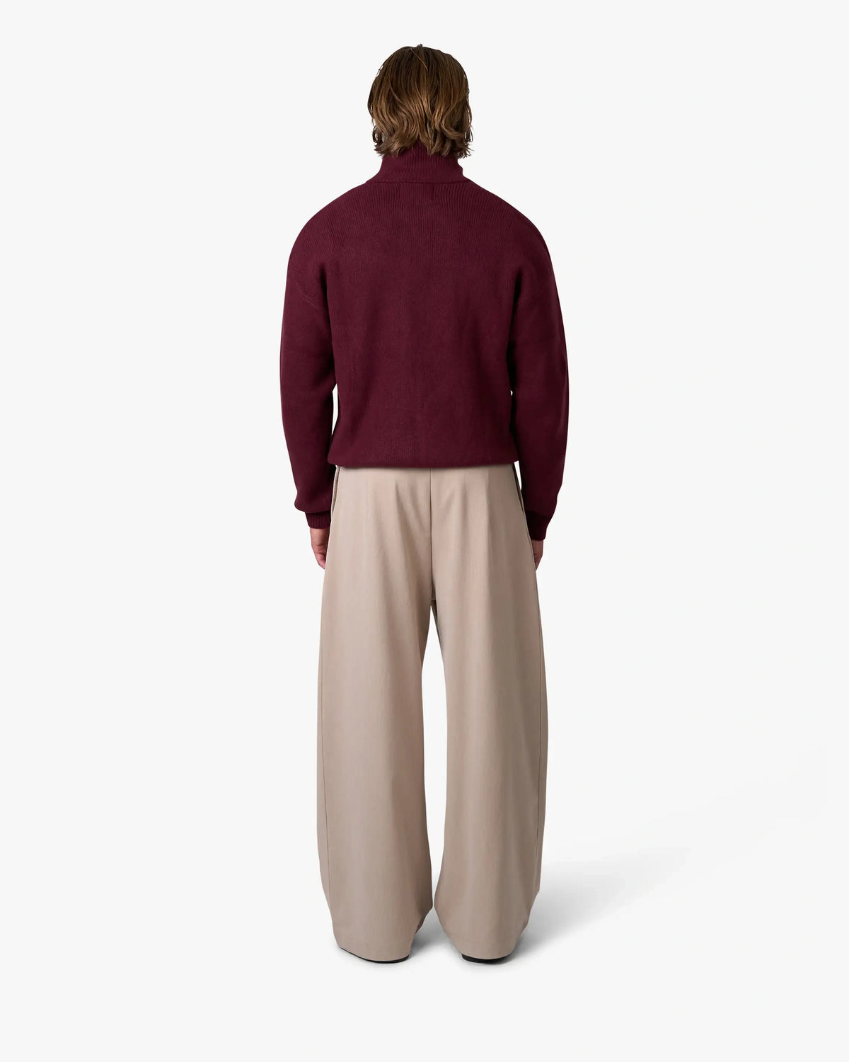 Ventura Cotton Zip-Up Cardigan | Burgundy